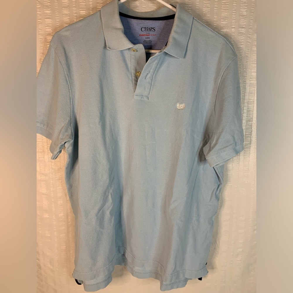 Chaps Everyday Polo men’s size L in a light blue.